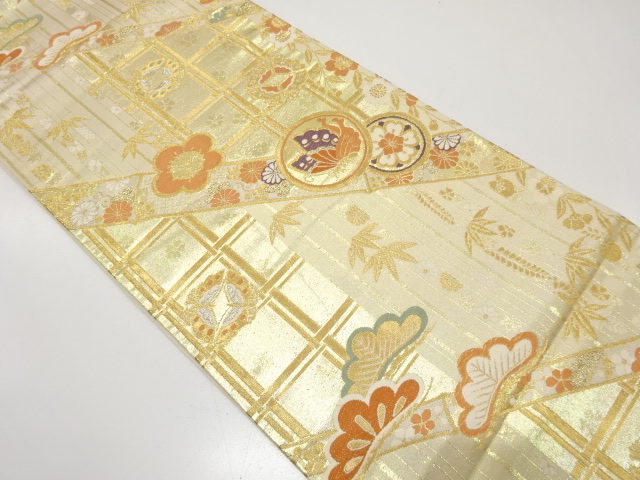 JAPANESE FUKURO OBI / WOVEN WEEPING SAKURA